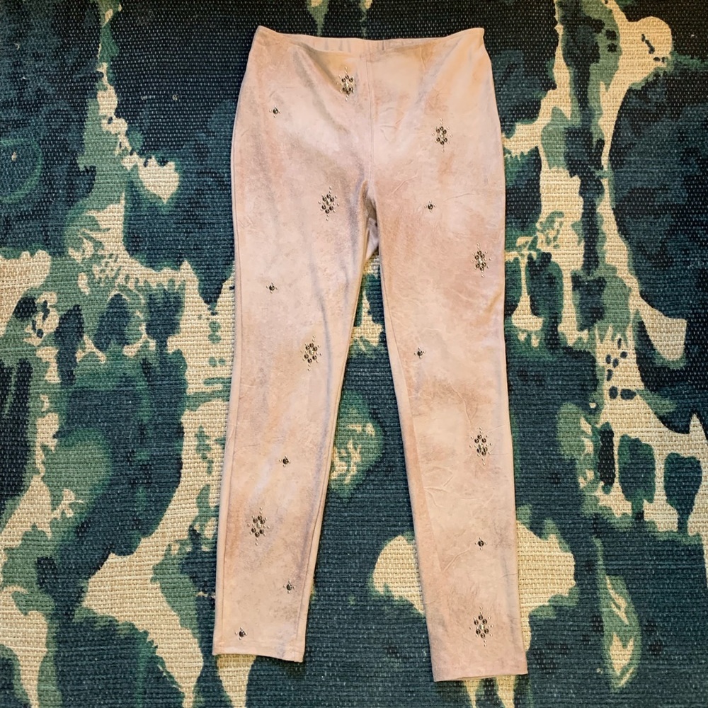 FreePeople Studded Rose Vegan Suede Pants